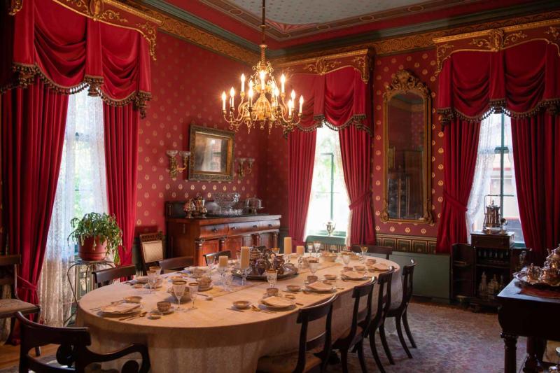 The Gordon Roberts House dining room.