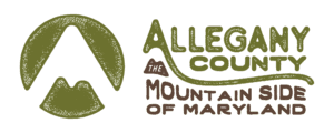 The logo for allegany county in the mountain side of maryland.