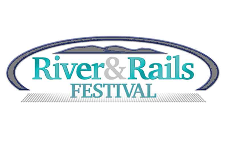 River & rails festival logo.
