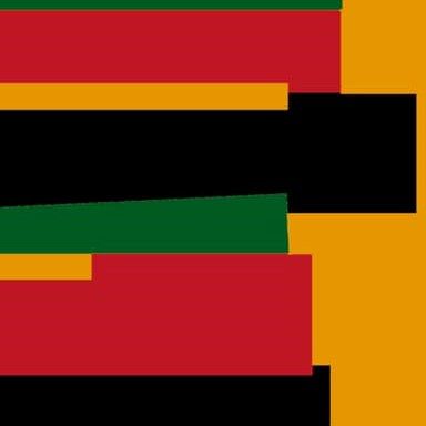A red, green, and yellow square with a red, green, and yellow stripe.