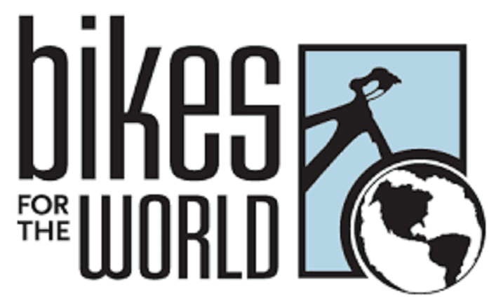 A logo of bikes for the world